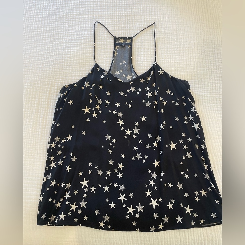 Tibi Size 6 star silk camisole.
